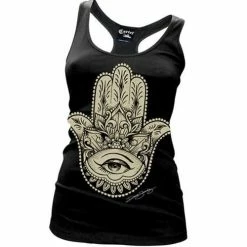 Cartel Ink Tanks Tops & Camis Hamsa Tattoo Black Women's Racer Back Tank Top