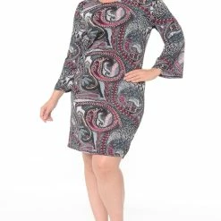 White Mark Clothing Dresses Bell Sleeve Midi Dress