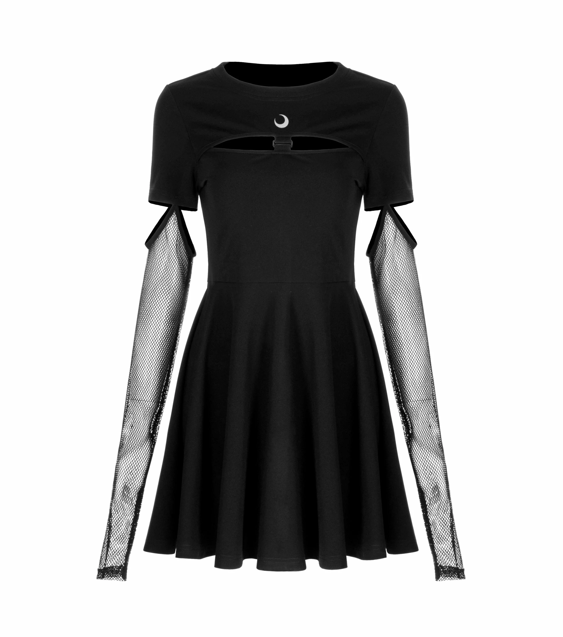 Punk Rave Dresses Black Cut Out Skater Dress - Image 5