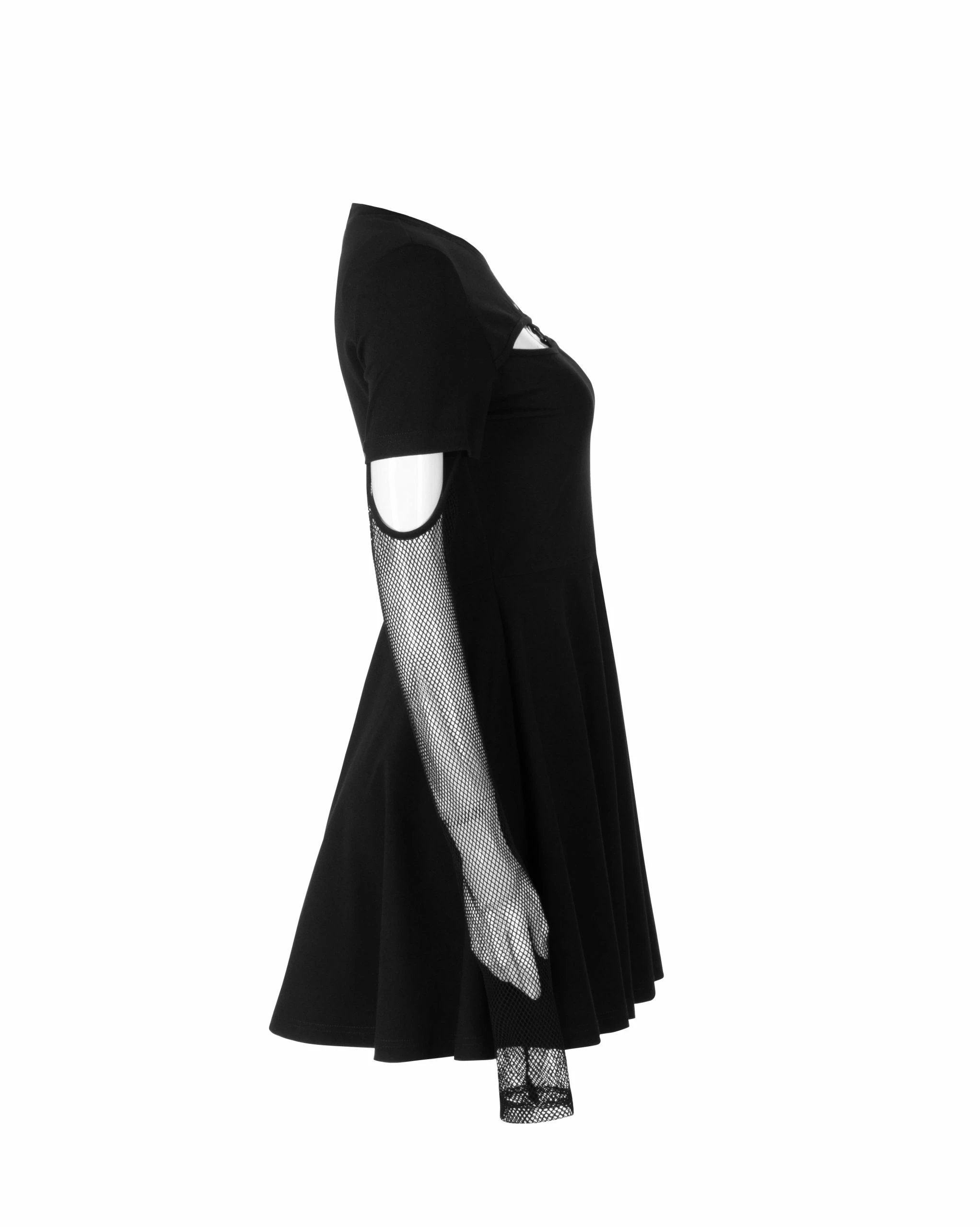 Punk Rave Dresses Black Cut Out Skater Dress - Image 6