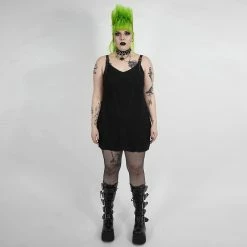 Punk Rave Dresses Black Distressed Gothic Bodycon Dress