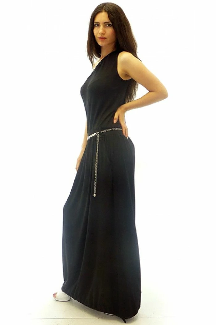 RebelsMarket Dresses Long Black Dress, Bare Shoulder Dress, One Shoulder Dress, Plus Size Dress - Image 3