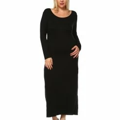 White Mark Clothing Dresses Boat Neck Bodycon Maxi Dress