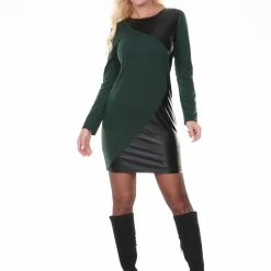 White Mark Clothing Dresses Bodycon Color Block Mini Dress