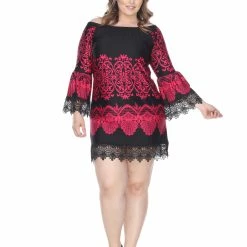 White Mark Clothing Dresses Boho 3/4 Sleeve Dress