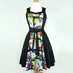 RebelsMarket Dresses Comic Full Circle Skirt Swing Dress