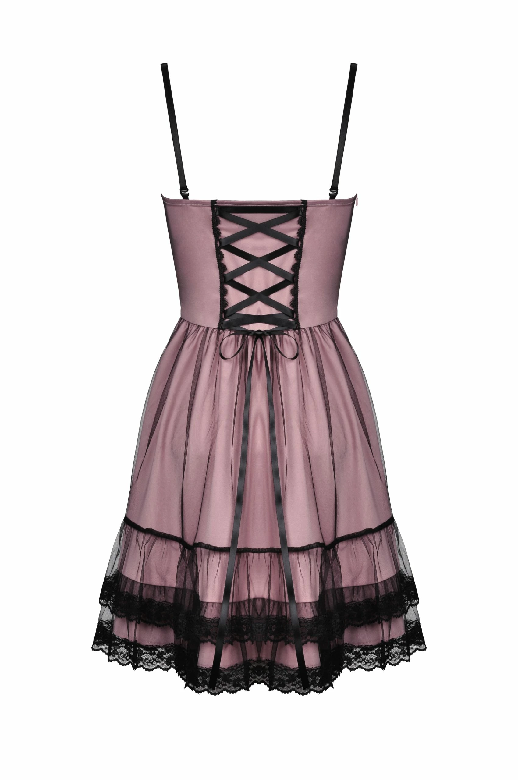 Dark In Love Dresses Cool Mesh Pink Doll Dress - Image 3