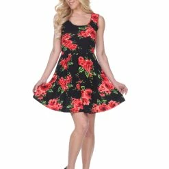 White Mark Clothing Dresses Floral Mini Skater Dress