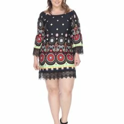 White Mark Clothing Dresses Floral Polka Boho Dress