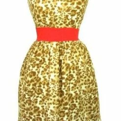 RebelsMarket Dresses Golden Leopard Rockabilly Dress