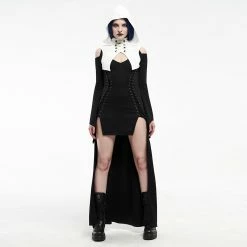 Punk Rave Dresses Gothic Asymmetrical Hooded Dress
