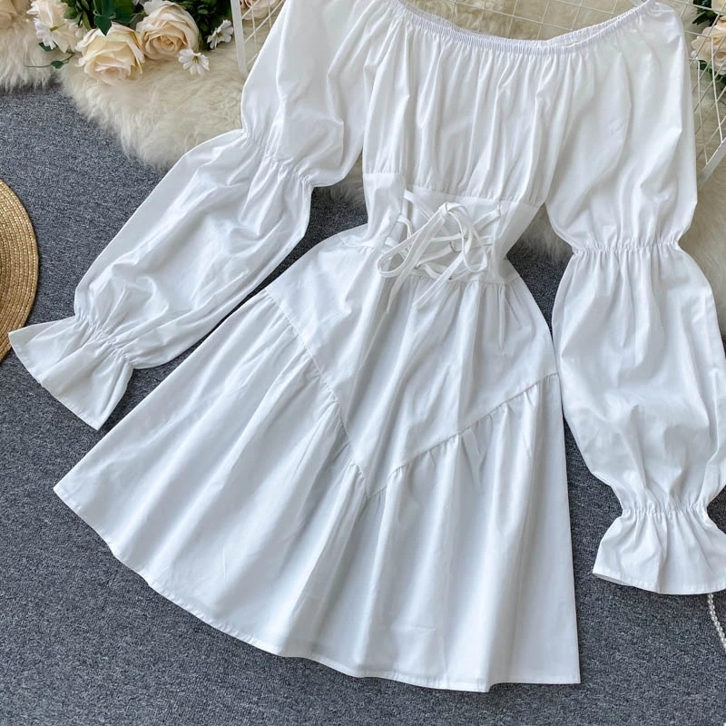 FashionSprout Dresses Gothic Off-Shoulder High-Waist Mini Dress - Image 4