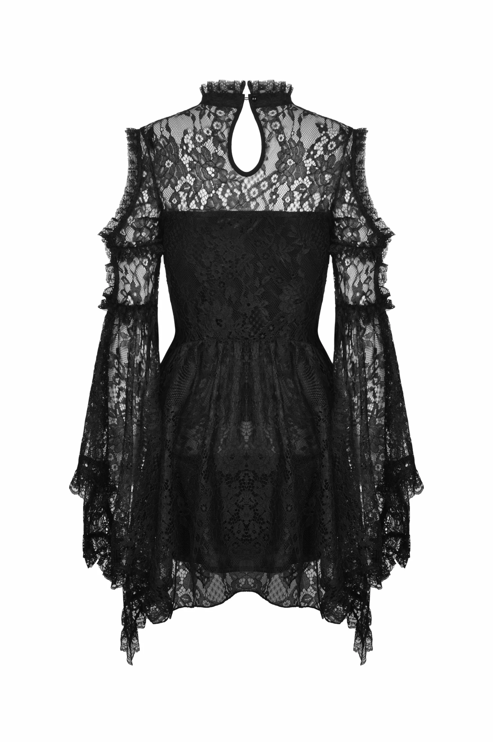 Dark In Love Dresses Gothic Sexy Bell Sleeves Mini Dress - Image 3
