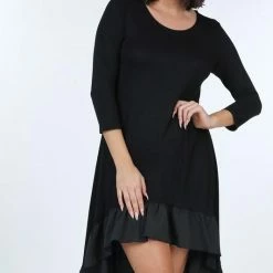 RebelsMarket Dresses Hi Low Ruffled Tshirt Dress