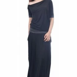 RebelsMarket Dresses Black Lace Dress, Bat Sleeves Dress, Midi Dress, Loose Dress, Plus Size