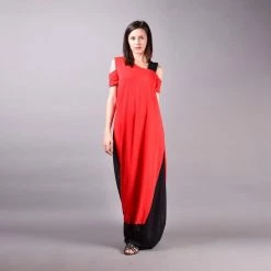 RebelsMarket Dresses Long Dress, Maxi Red Dress, Bohemian Dress, Summer Dress, Maxi Dress