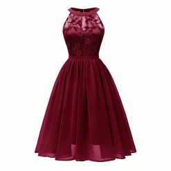 FashionSprout Dresses Streetwear Grunge Long Floral Lace Embroidery Sleeveless Chiffon Dress