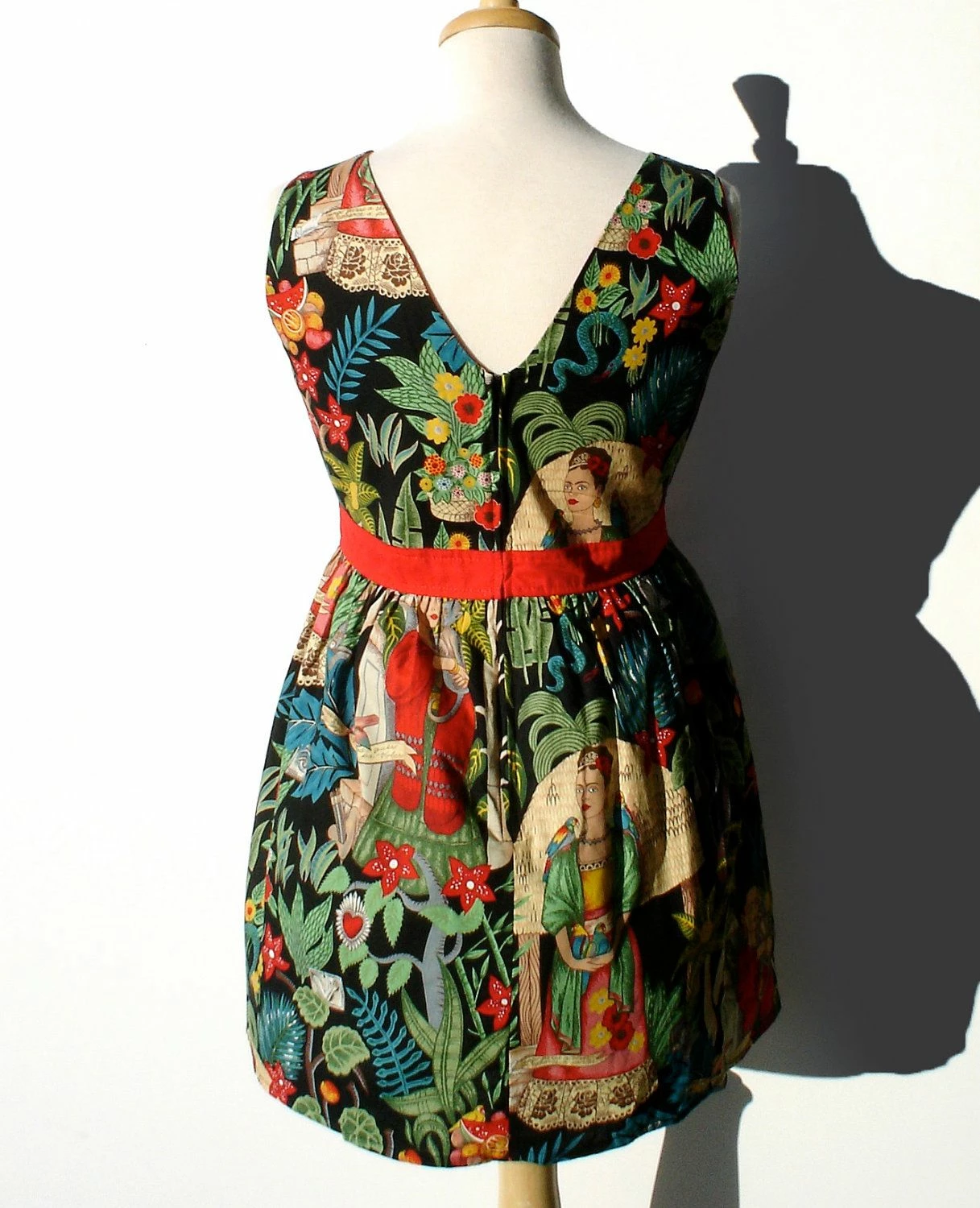 RebelsMarket Dresses Mexican Frida Kahlo Vintage Inspired Dress / Day Dead Dress / Rockabilly Dress - Image 3