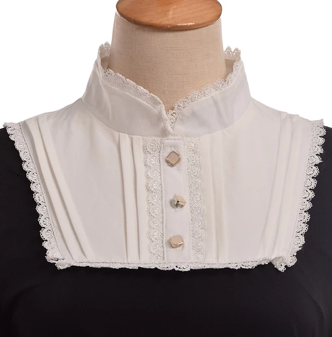 RebelsMarket Dresses Gothic Harajuku Lolita Detachable Lace Collar Cross Embroidery Dress - Image 3