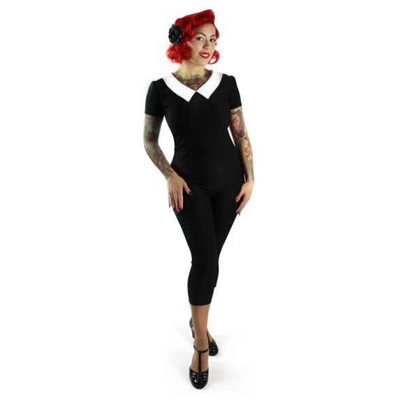 RebelsMarket Standard Tops Wednesday Inspired Top / Pointy Collar | Extra Small To 3 Extra Large