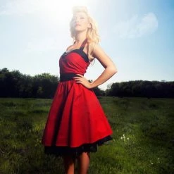 RebelsMarket Dresses Rockabilly '50s Red Dress