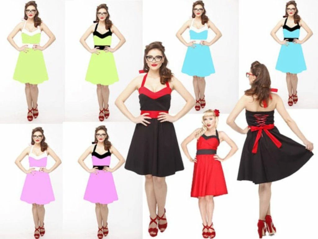 RebelsMarket Dresses Rockabilly '50s Red Dress - Image 4