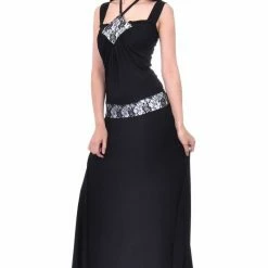 RebelsMarket Dresses Long Black Dress, Tank Top Dress, Bodycon Dress, Plus Size Dress