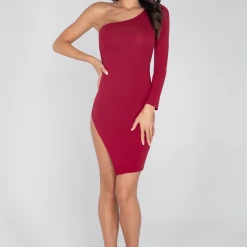 Roma Costume Dresses Single Shoulder Split Bodycon Dress
