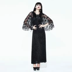 Eva Lady Dresses Gothic Strappy Sleeves Flared Dress With Coverup