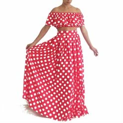 RebelsMarket Dresses Women Maxi Dress / Crop Top / Pin Up Dress / Hight Waist Skirt Signora Set